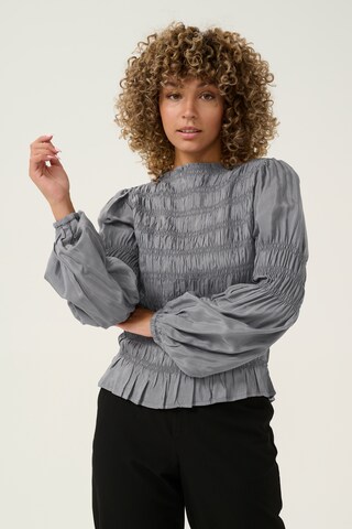 Cream Blouse 'Henva' in Grey: front
