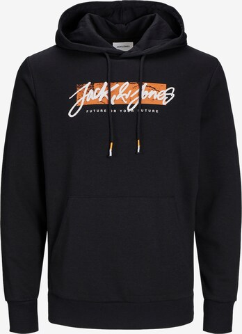 JACK & JONES Sweatshirt 'JJTiley' in Zwart: voorkant