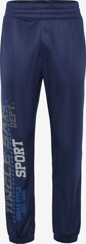 UNCLE SAM Loose fit Workout Pants in Blue: front