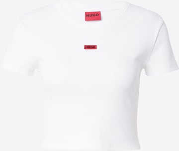 HUGO Red - Camisa 'Deluisa_1' em branco: frente