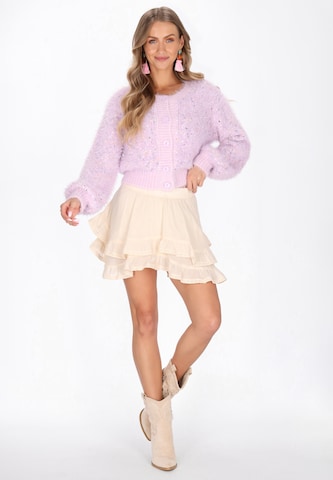 IZIA Gebreid vest in Lila