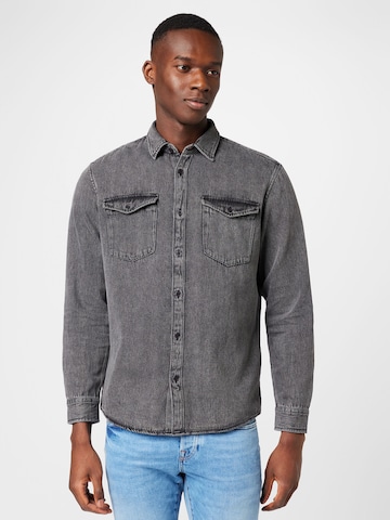ESPRIT Regular fit Риза в сиво: отпред