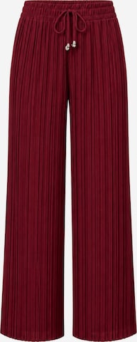Worldclassca Loosefit Bügelfaltenhose 'Damen Plissee Sommer Hose' in Rot: Vorderseite