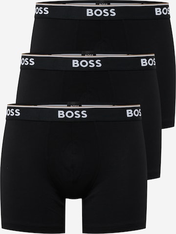 BOSS Orange - Boxers 'Power' em preto: frente