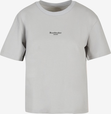 Miss Tee Shirt 'Heartbreaker Lovetaker' in Grey: front