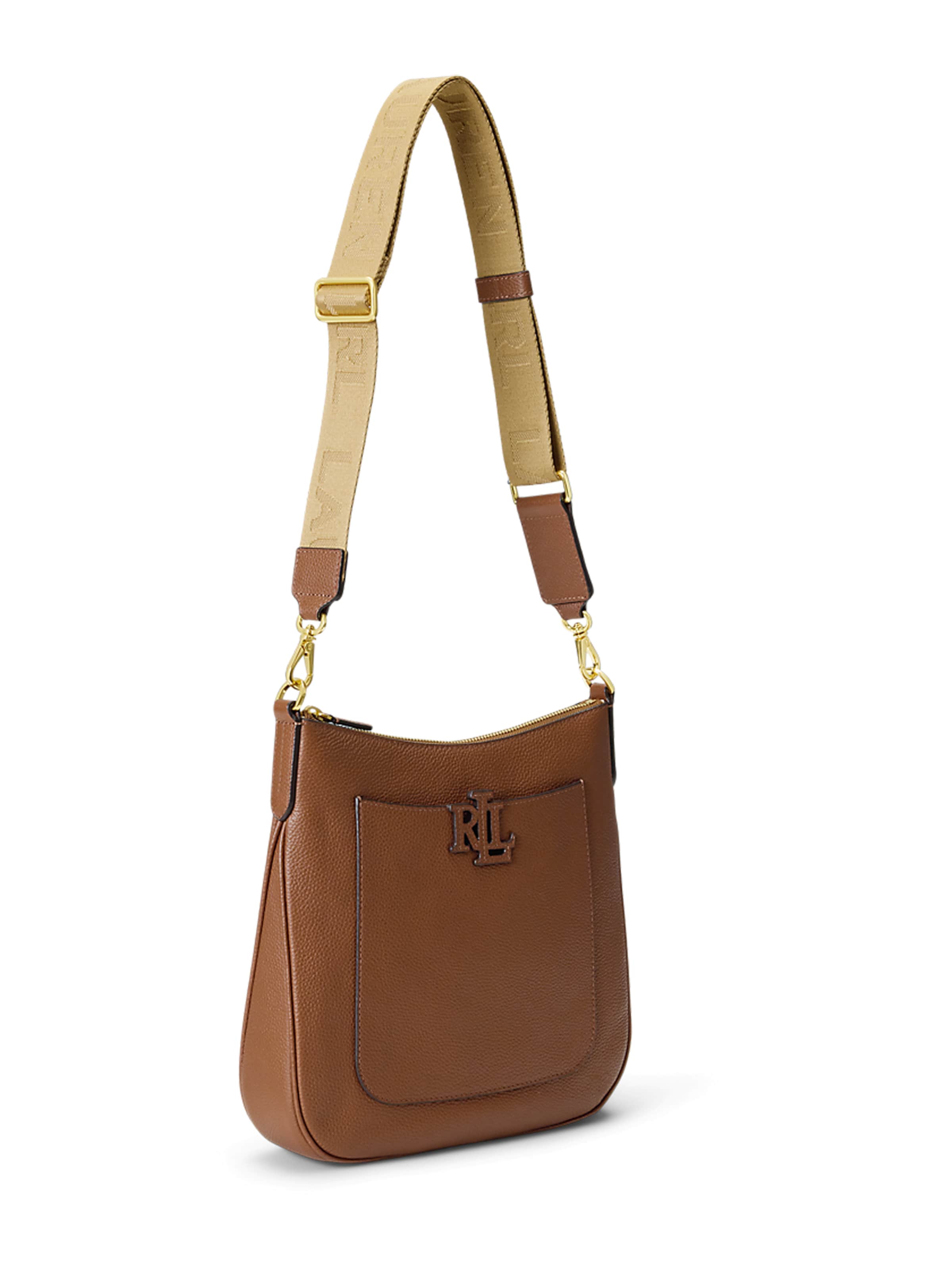 Lauren Ralph Lauren Torba za čez ramo 'CAMERYN 27' | rjava barva: sprednja stran