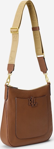 Lauren Ralph Lauren Torba za čez ramo 'CAMERYN 27' | rjava barva: sprednja stran