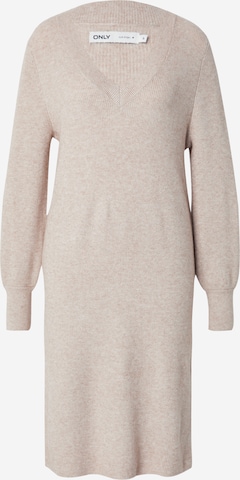 Robes en maille 'ONLKatia' ONLY en beige : devant