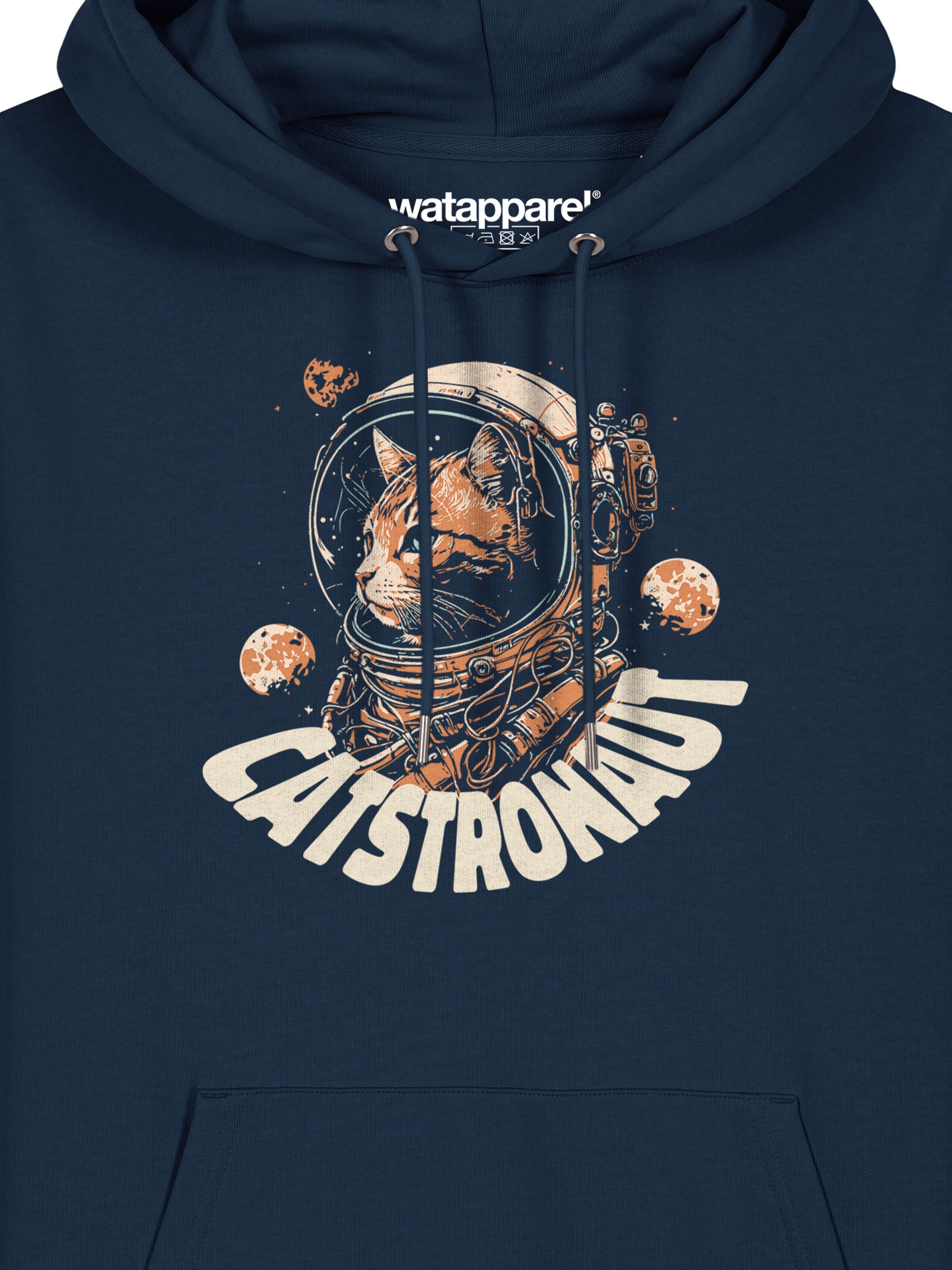 Watapparel Sweatshirt 'Catstronaut' in Blau