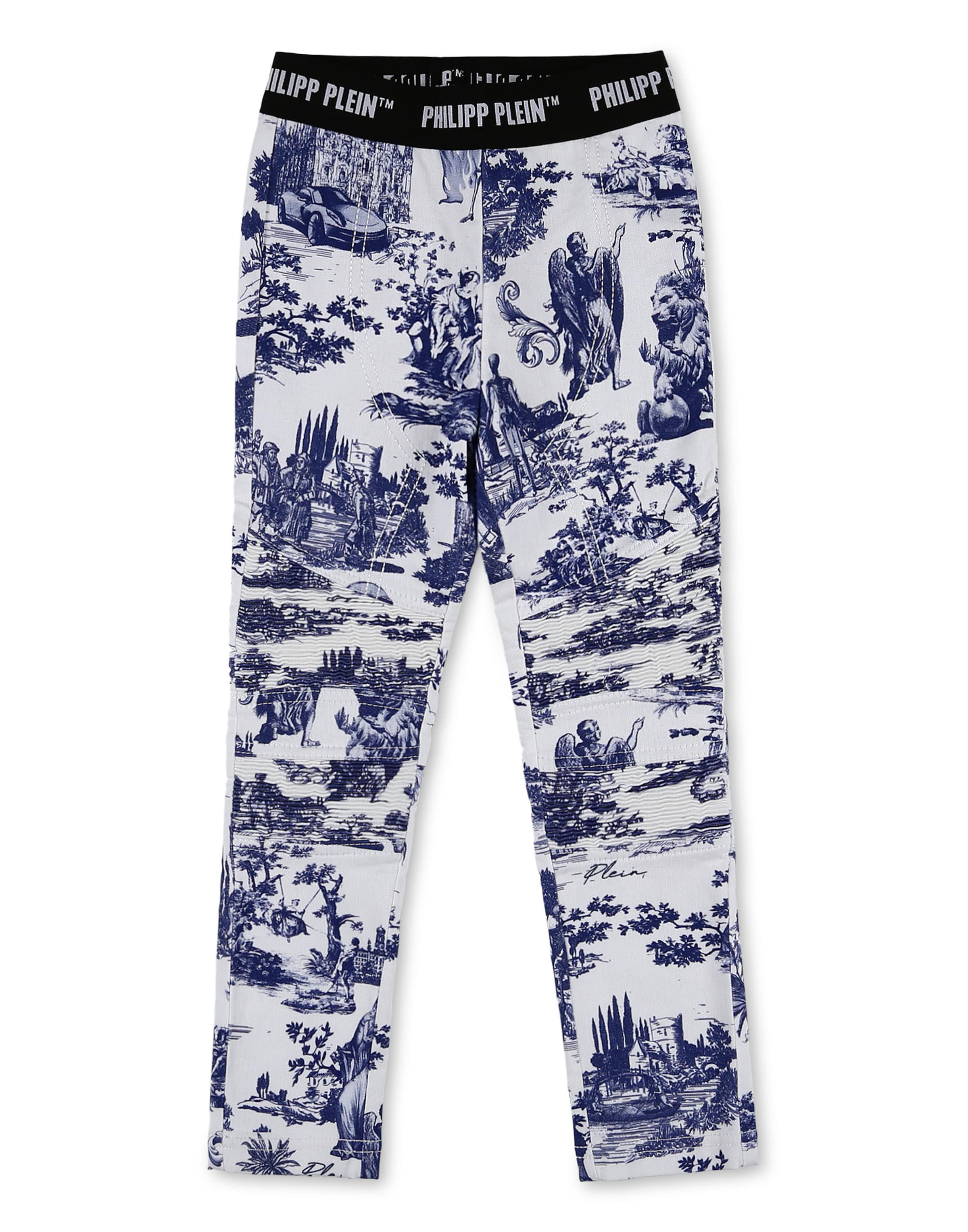 Philipp Plein - Slimfit Pantalón 'En Plein Air' en blanco: frente