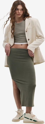 No Matter What Skirt in Green: front
