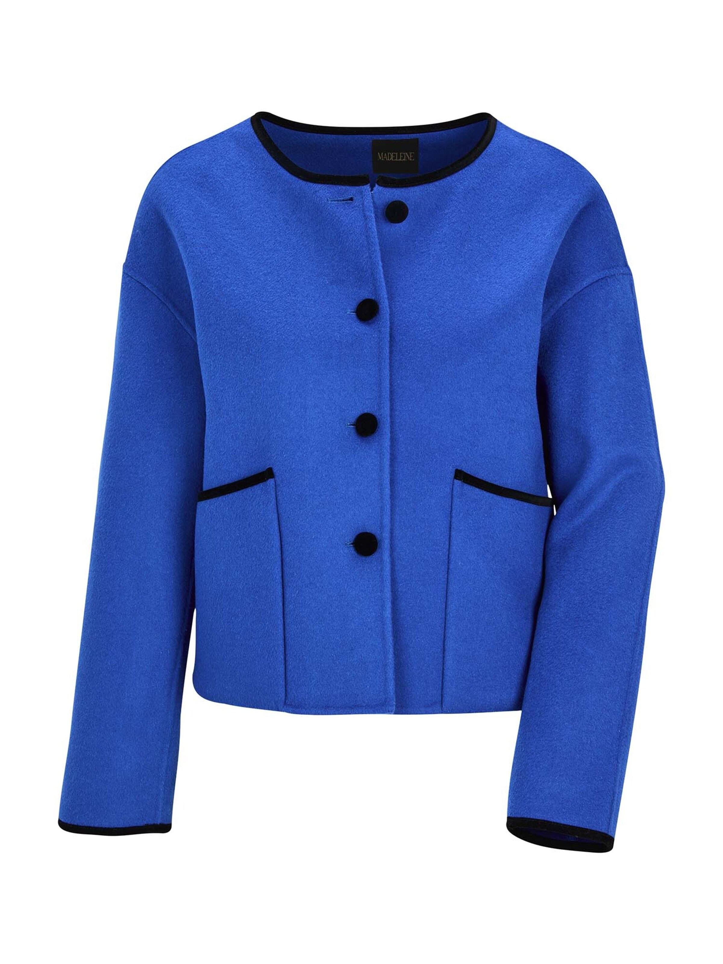 Veste mi-saison MADELEINE en bleu : devant