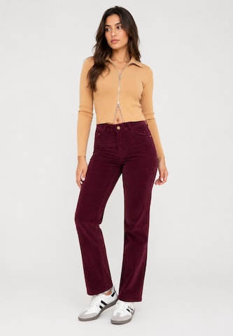 Regular Pantalon Elara en rouge
