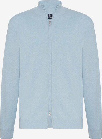 Boggi Milano Knit Cardigan in Blue: front