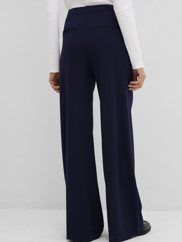 Wide leg Pantaloni con pieghe di bonprix in blu