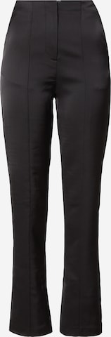 TOPSHOPregular Hlače na crtu - crna boja: prednji dio