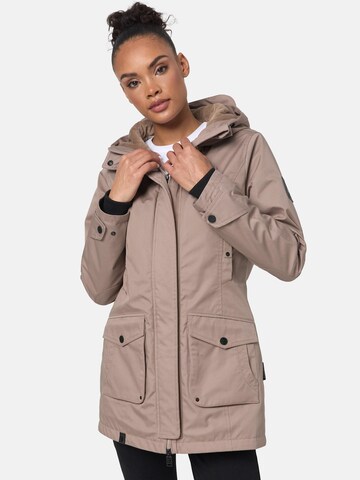 NAVAHOO Between-seasons parka 'Brinjaa' in Grey: front