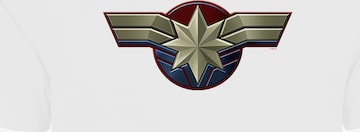 T-Shirt 'Captain Marvel Chest Emblem' F4NT4STIC en blanc : devant