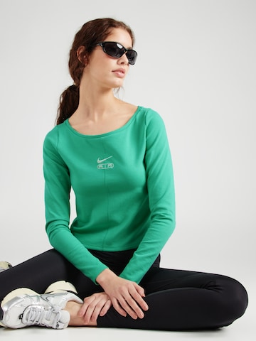 T-shirt 'Air' Nike Sportswear en vert : devant