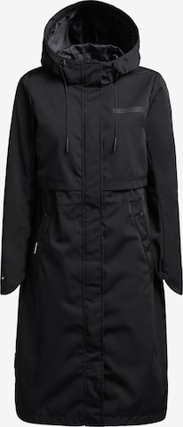 khujo Between-Seasons Coat 'Jomana' in Black: front