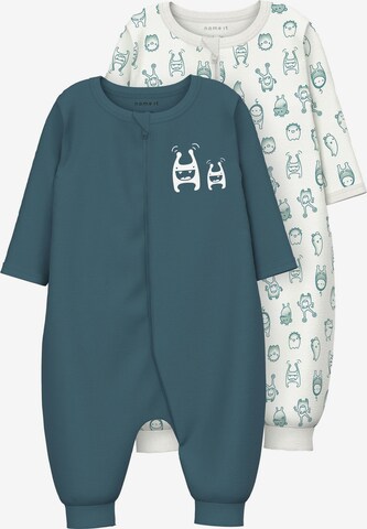 NAME IT Комплект пижама в синьо: отпред