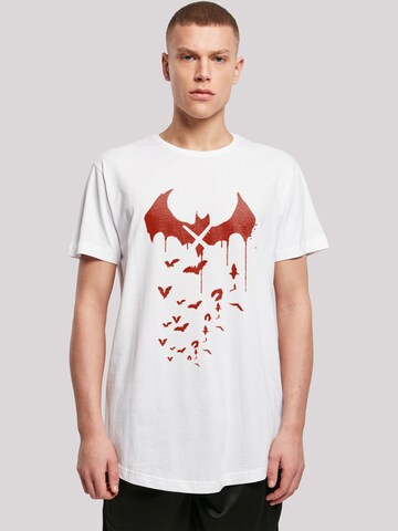 F4NT4STIC T-Shirt 'DC Comics Batman Arkham Knight Bats' in Weiß: Vorderseite