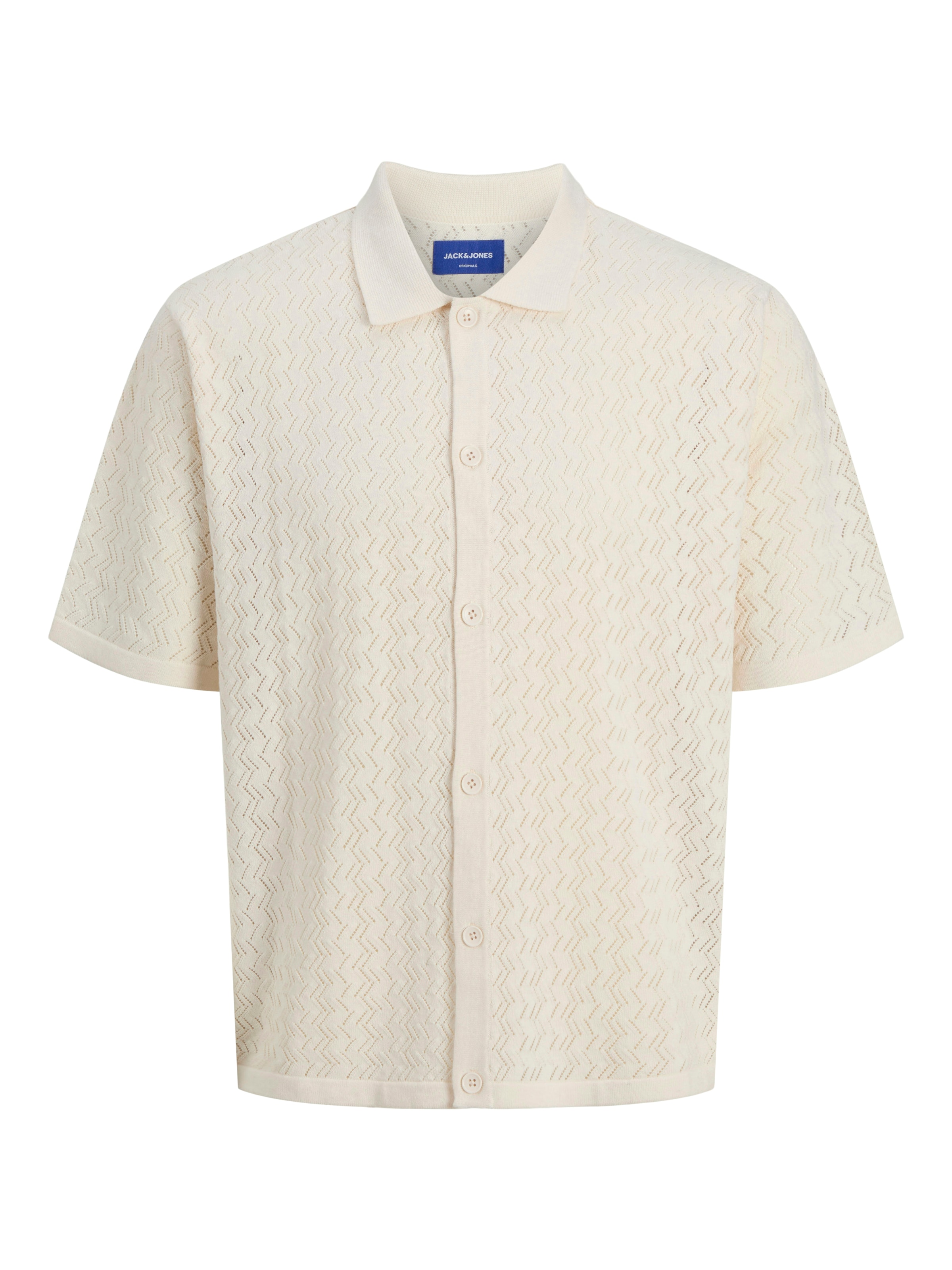 JACK & JONES Comfort fit Button Up Shirt 'JORTYLER' in Beige: front