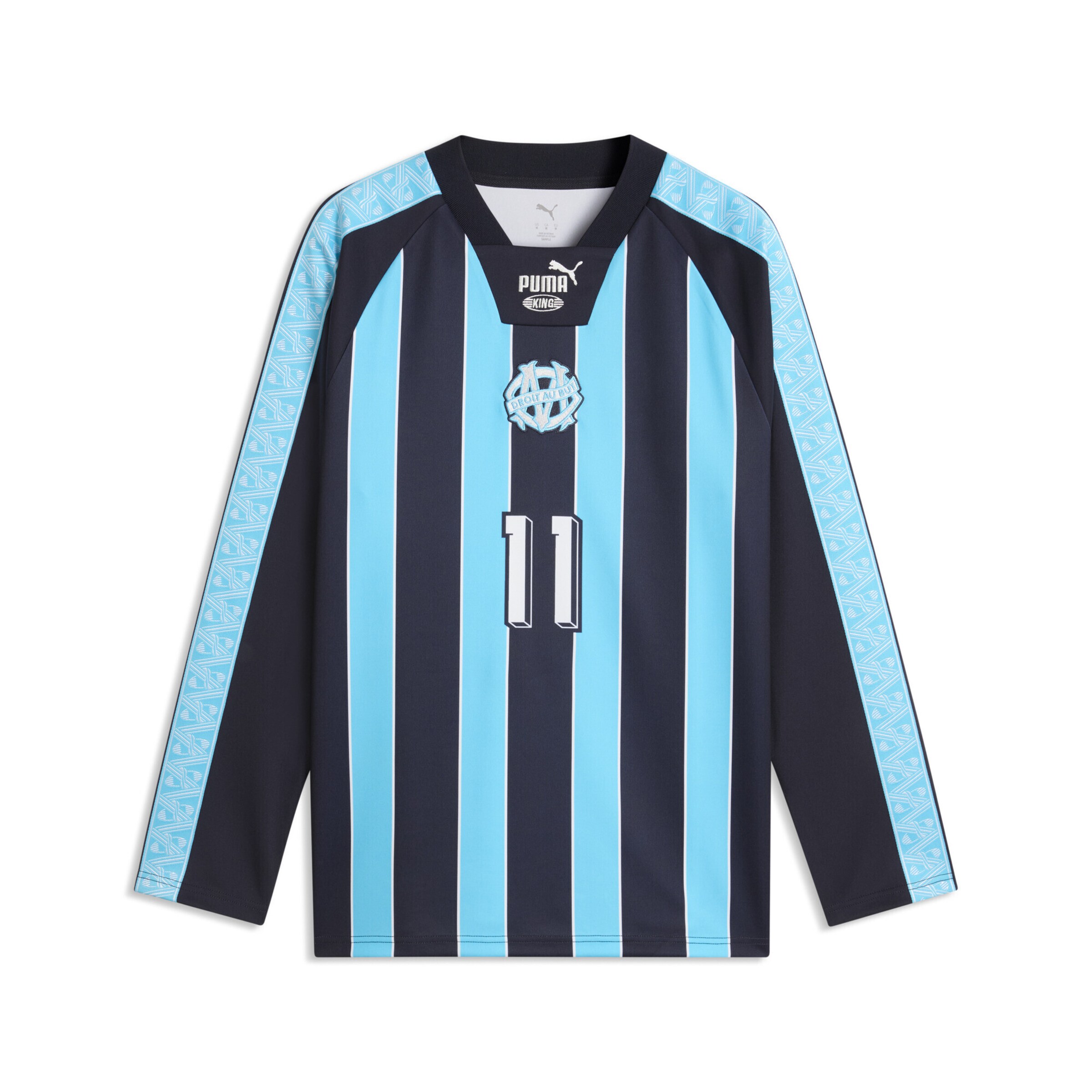 PUMA Tricot 'Olympique de Marseille KING' in S in de kleur Lichtblauw / Zwart / Wit, Productweergave