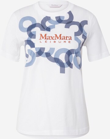 Tricou 'OBLIQUA' de la Max Mara Leisure pe alb: față