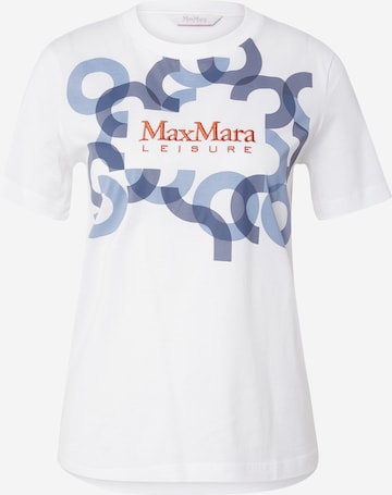 Max Mara Leisure T-shirt 'OBLIQUA' i vit: framsida