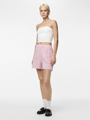 PIECES Regular Broek 'PCMaya' in Roze