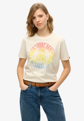 Superdry Shirt 'Lo-Fi' in Beige: voorkant