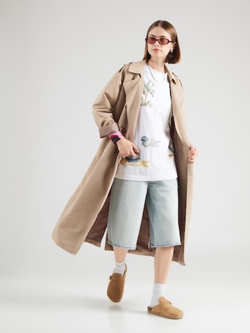 T-shirt oversize TOPSHOP en blanc