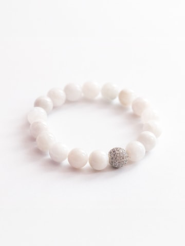 Secret Stones Armband 'Moon Glow' in Weiß: Vorderseite