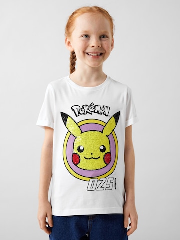 NAME IT Shirt 'JUNNA POKEMON' in White: front