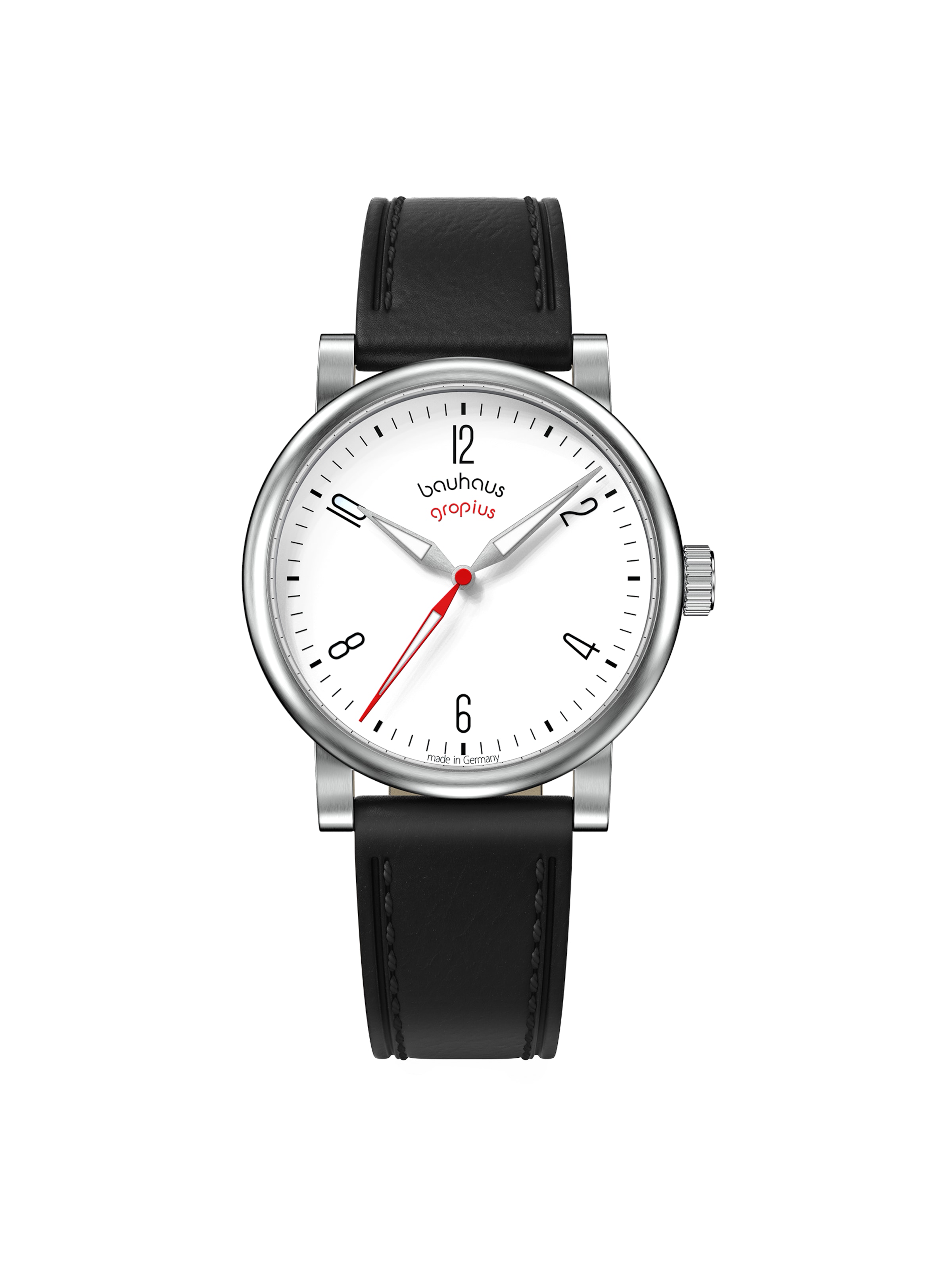 WALTER GROPIUS Analog Watch 'KONTUR' in White: front