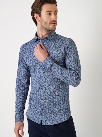 DESOTO Slim fit Overhemd in Blauw: voorkant