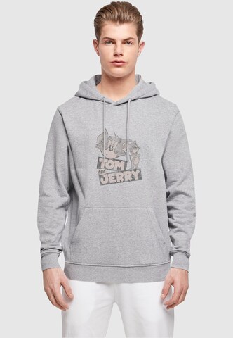 ABSOLUTE CULT Sweatshirt 'Tom and Jerry - Cartoon' in Grijs: voorkant