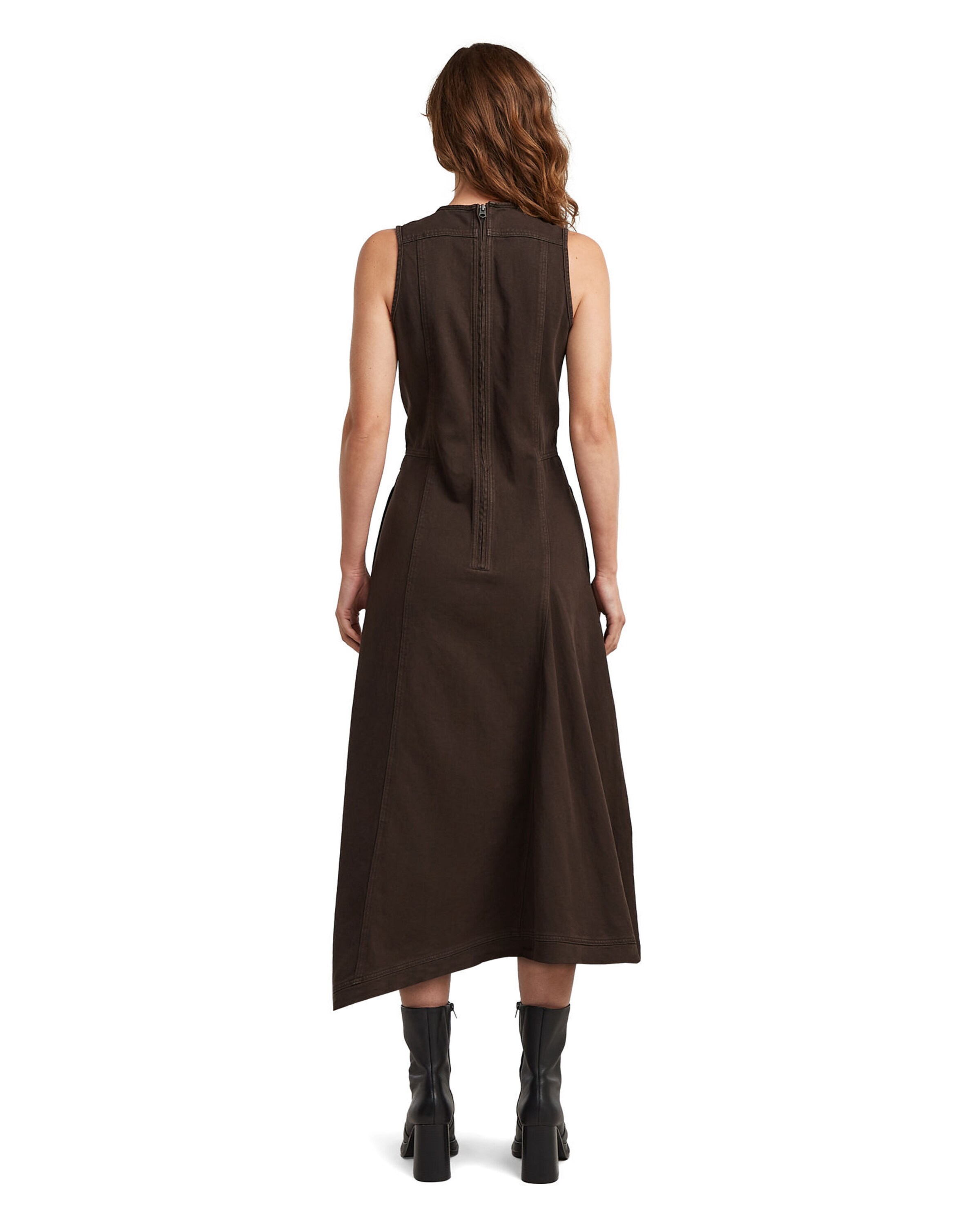 G-STAR Kleid 'Corset' in Braun