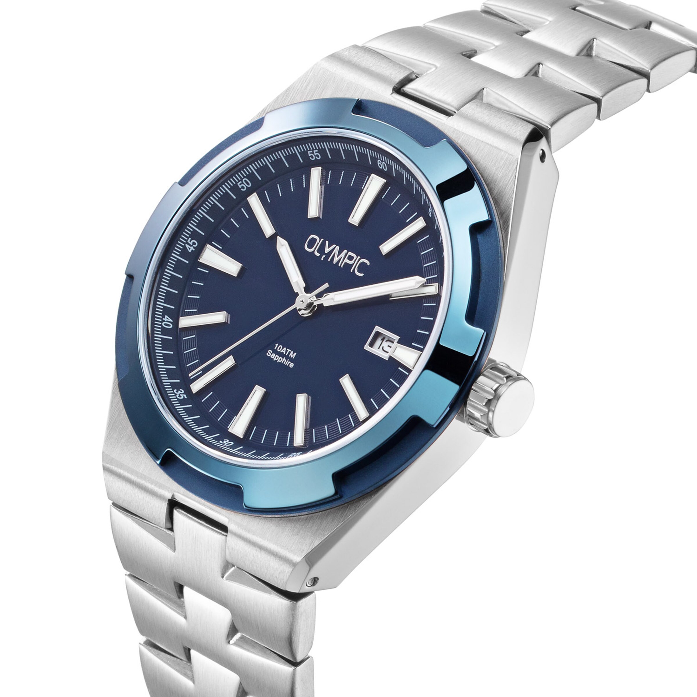 Olympic Analoguhr in Silber