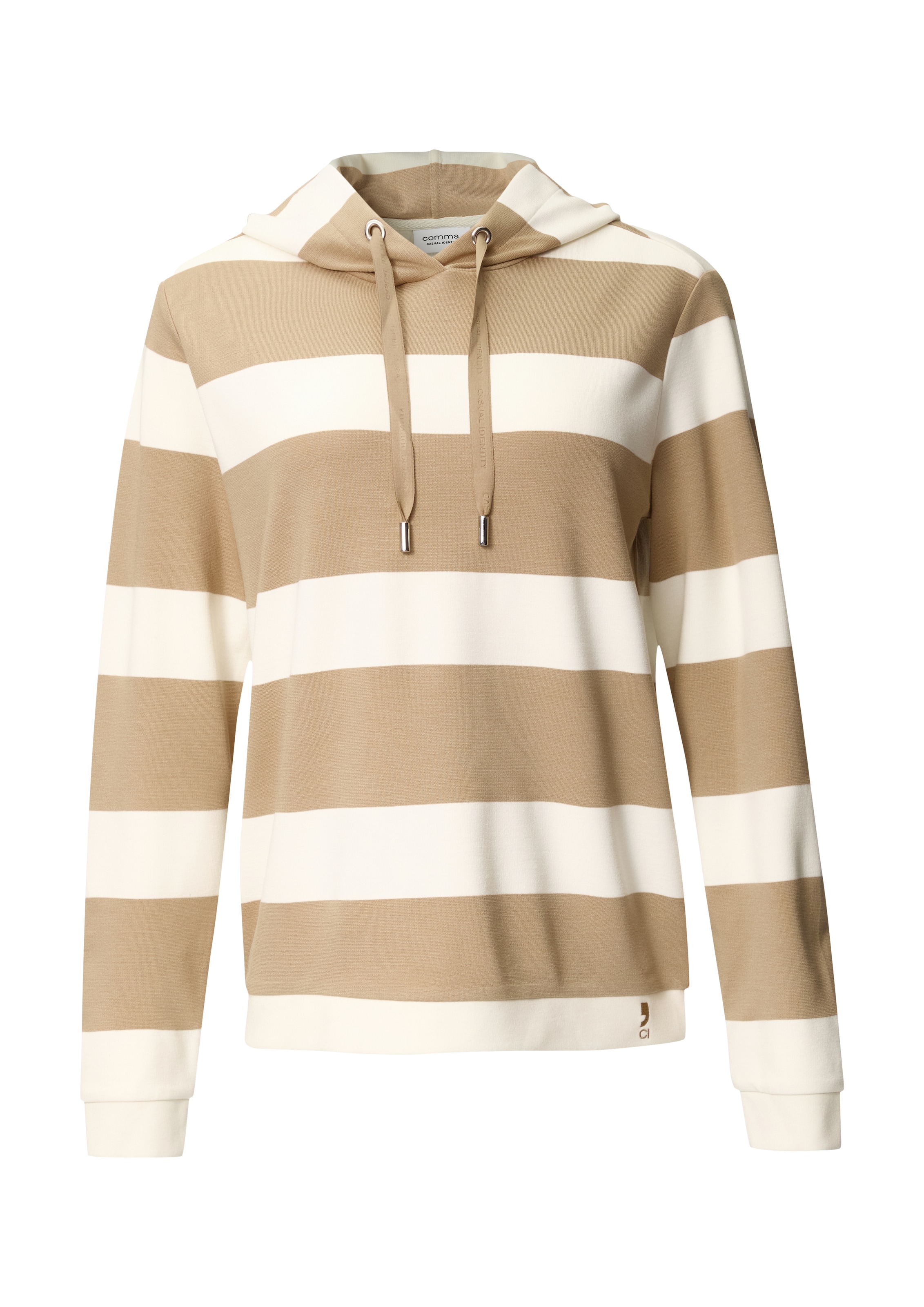 comma casual identity Sweatshirt in Beige: Vorderseite