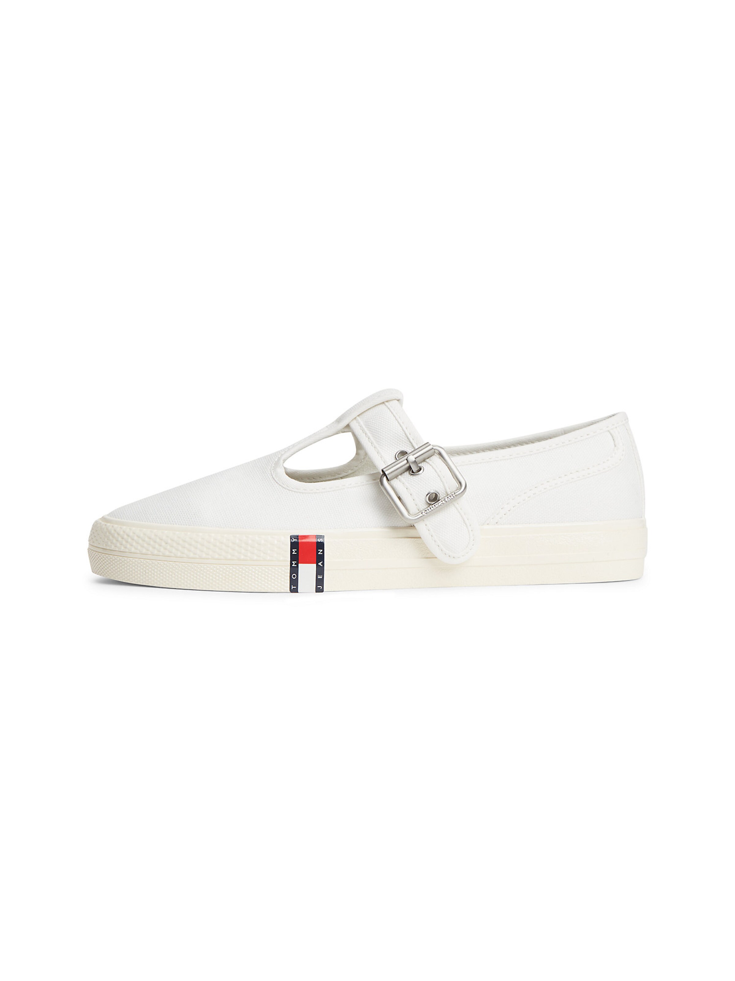 Baskets basses Tommy Jeans en blanc : devant