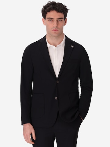 Distretto12 Slim Fit Sakko in Schwarz: Vorderseite