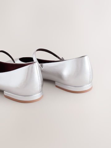 Next Strap ballerina 'Forever Comfort' in Silver