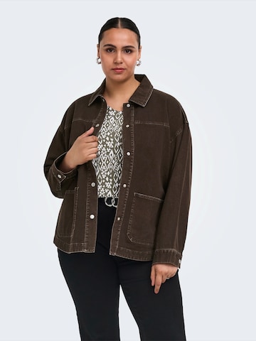 Veste mi-saison ONLY Carmakoma en marron : devant