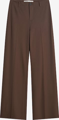 Bershkaregular Hlače na crtu - smeđa boja: prednji dio