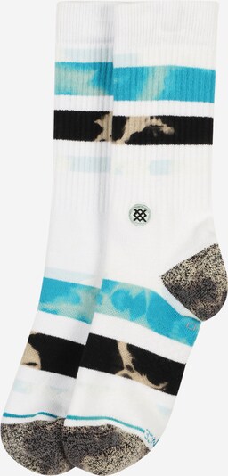 Stance Sportssokker 'BRONG' i mørkebeige / turkis / sort / hvid, Produktvisning