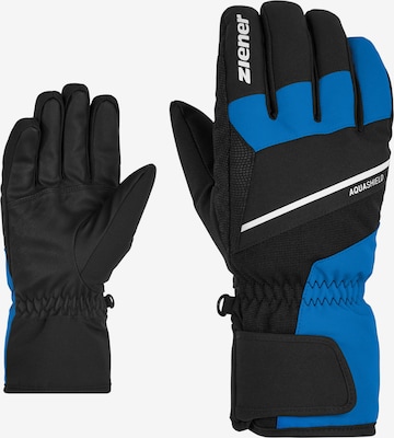 ZIENER Athletic Gloves 'GEZIM' in Blue: front