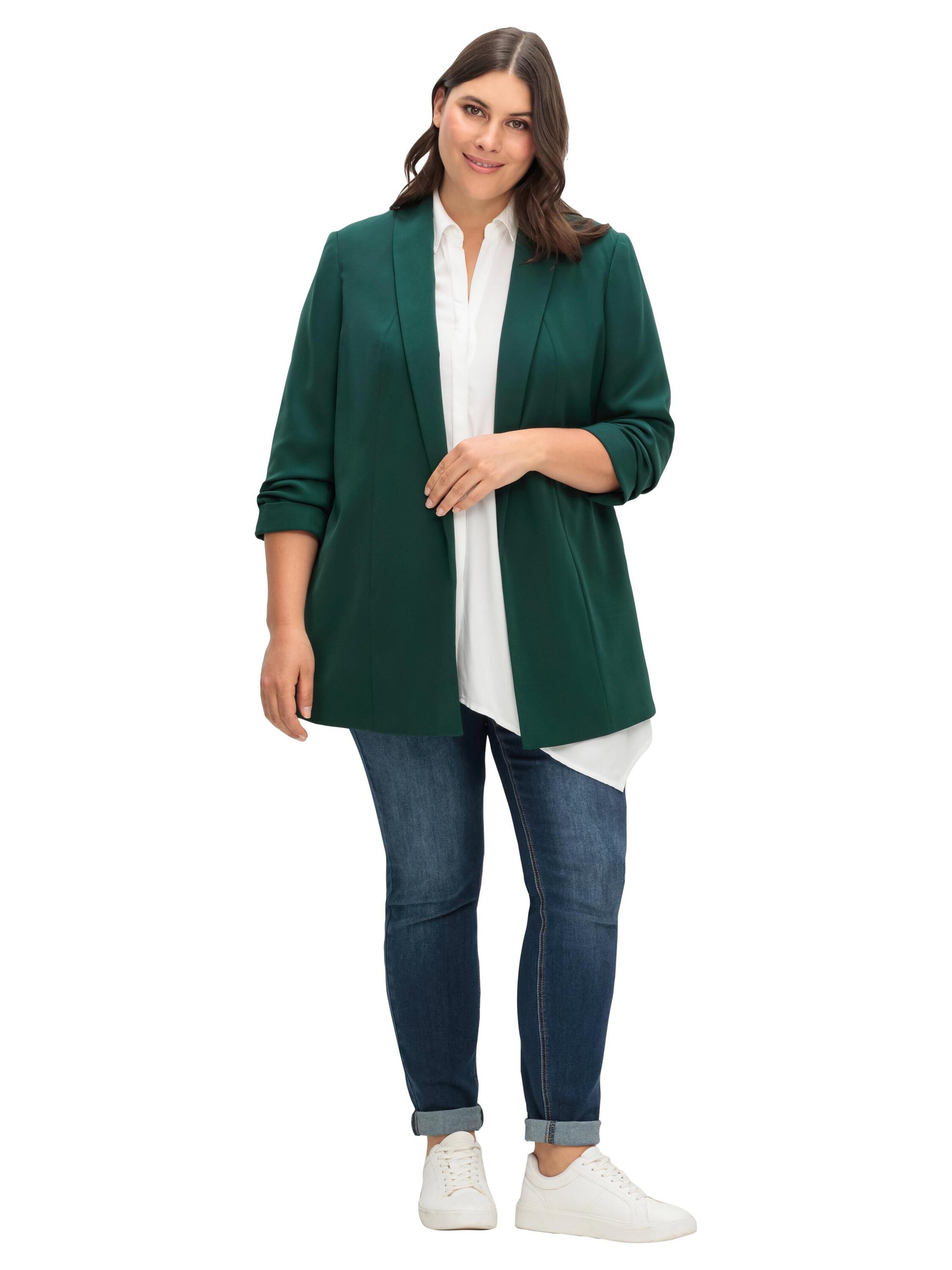 SHEEGO Marynarka w kolorze zielony