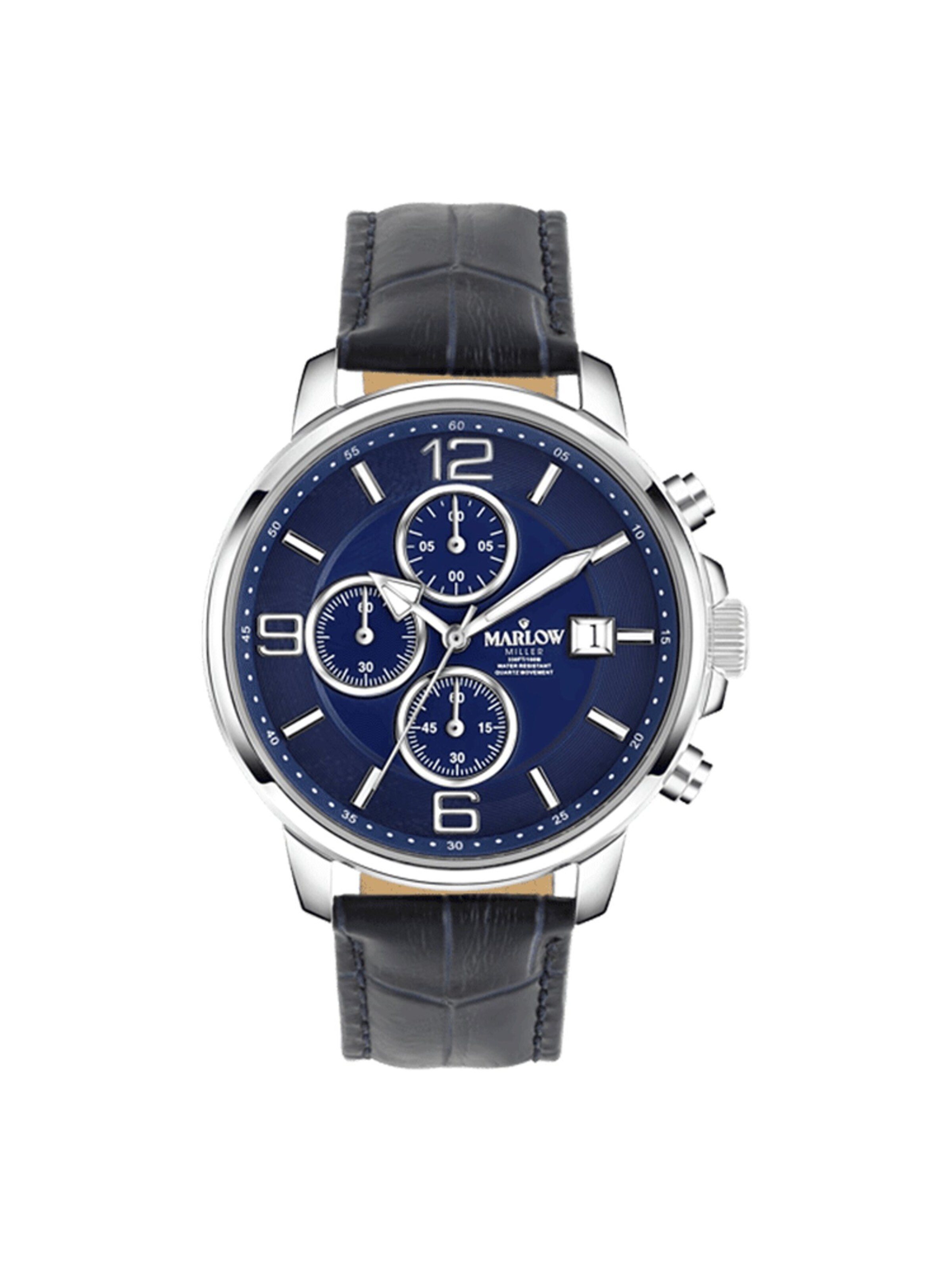 Montre à affichage analogique 'Statement' Lucardi en bleu : devant